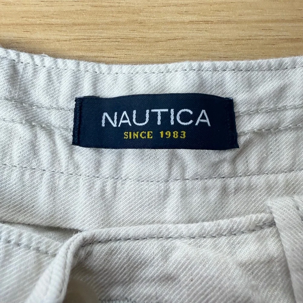 Nautica Mens Linen Blend Straight Leg Pants 34x32 (35x32) Coastal Resortwear